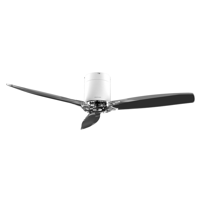 Ventilator de tavan Cecotec EnergySilence Aero 5285 WhiteTransparent, 40 W, diametru 132 cm, 6 trepte