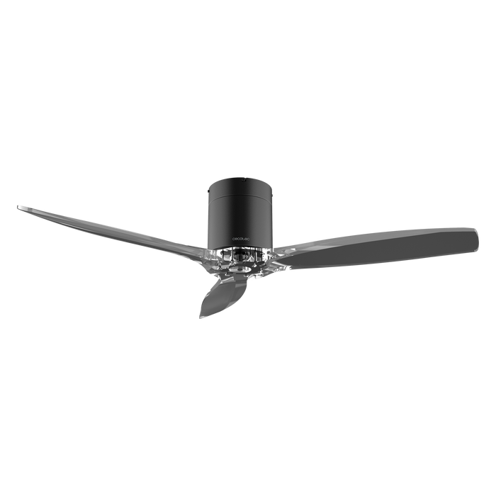 Ventilator de tavan Cecotec EnergySilence Aero 5285 BlackTransparent, 40 W, diametru 132 cm, 6 trepte, IP44