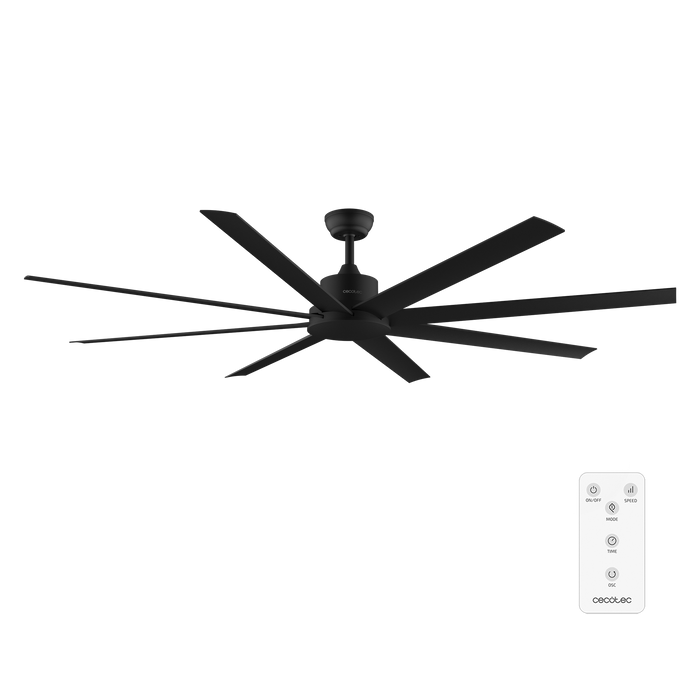 Ventilator de tavan fără lumină Cecotec EnergySilence Aero 7200 Pro, diametru 183 cm, 6 trepte, 8 pale, negru