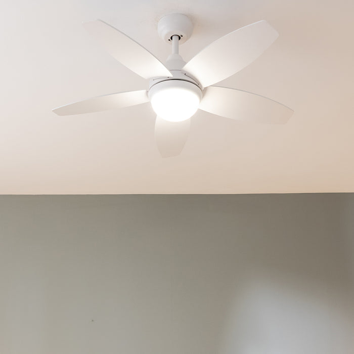 Ventilator de tavan cu iluminare Cecotec EnergySilence Aero 4200 LightWood, 53 W, diametru 106 cm, 3 trepte