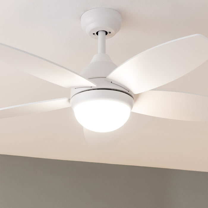 Ventilator de tavan cu iluminare Cecotec EnergySilence Aero 4200 LightWood, 53 W, diametru 106 cm, 3 trepte