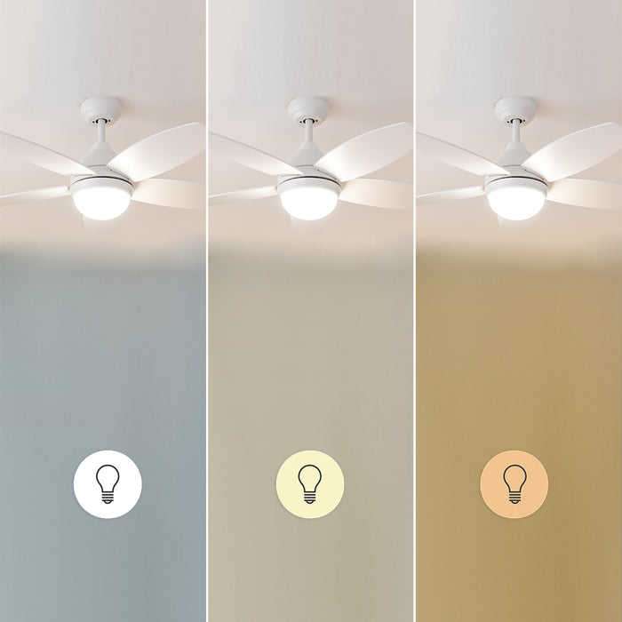 Ventilator de tavan cu iluminare Cecotec EnergySilence Aero 4200 LightWood, 53 W, diametru 106 cm, 3 trepte