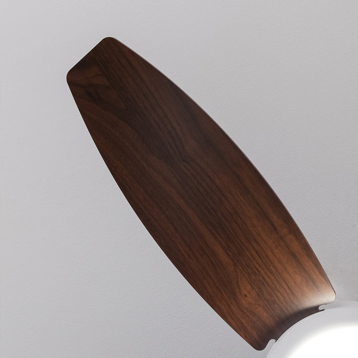 Ventilator de tavan cu iluminare Cecotec EnergySilence Aero 4200 White&DarkWood, 53 W, diametru 106 cm, 3 trepte