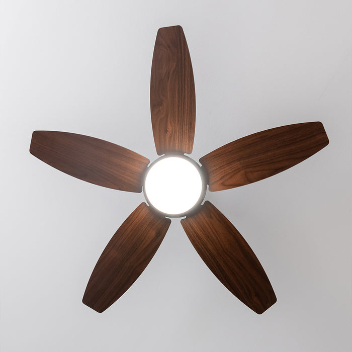 Ventilator de tavan cu iluminare Cecotec EnergySilence Aero 4200 Black&DarkWood, 53 W, diametru 106 cm, 3 trepte