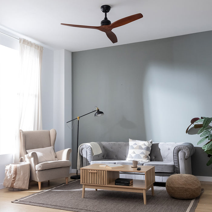 Ventilator de tavan fără iluminare Cecotec EnergySilence Aero 5270 DarkWood, 40 W, diametru 132 cm, 6 trepte