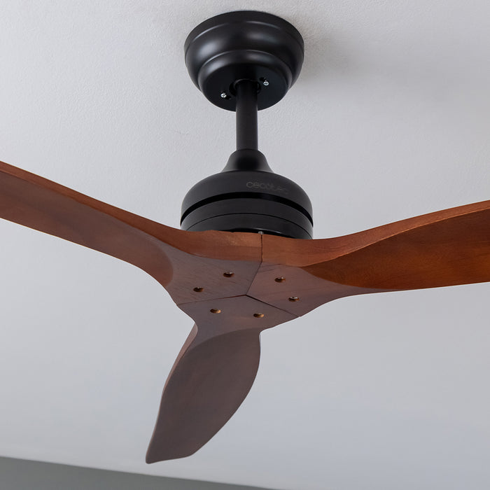 Ventilator de tavan fără iluminare Cecotec EnergySilence Aero 5270 DarkWood, 40 W, diametru 132 cm, 6 trepte