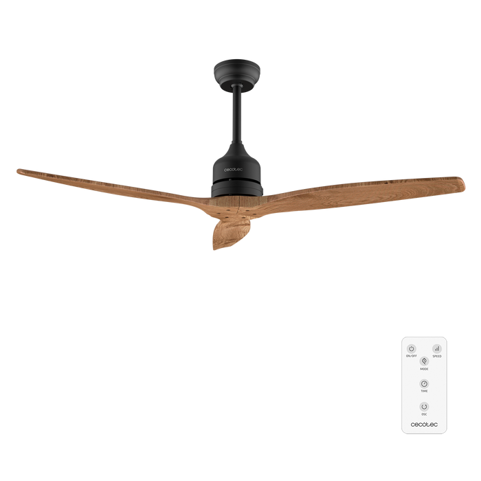 Ventilator de tavan fără iluminare Cecotec EnergySilence Aero 5270 DarkWood, 40 W, diametru 132 cm, 6 trepte