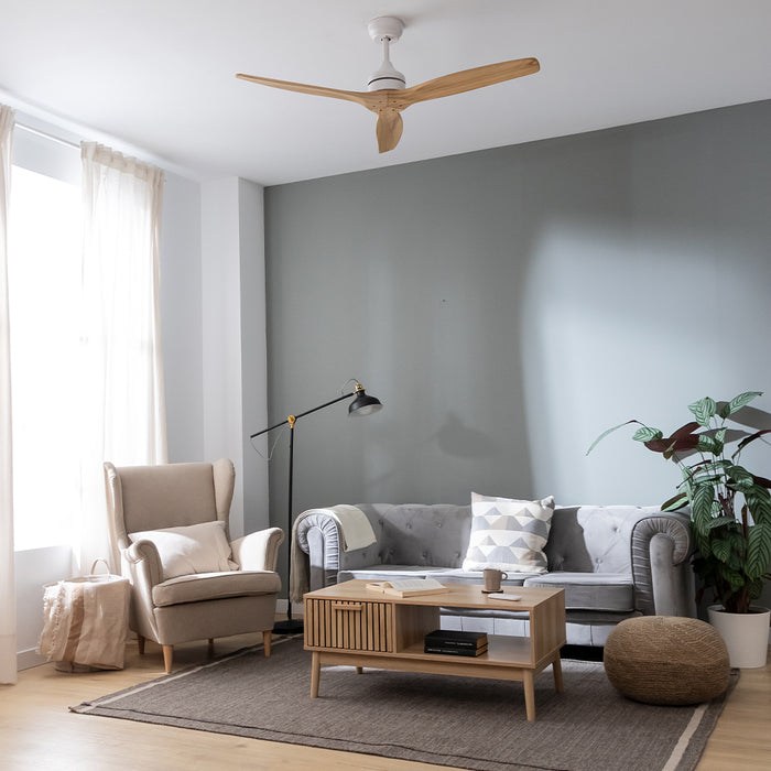 Ventilator de tavan Cecotec EnergySilence Aero 5270 LightWood, 40 W, diametru 132 cm, 6 trepte