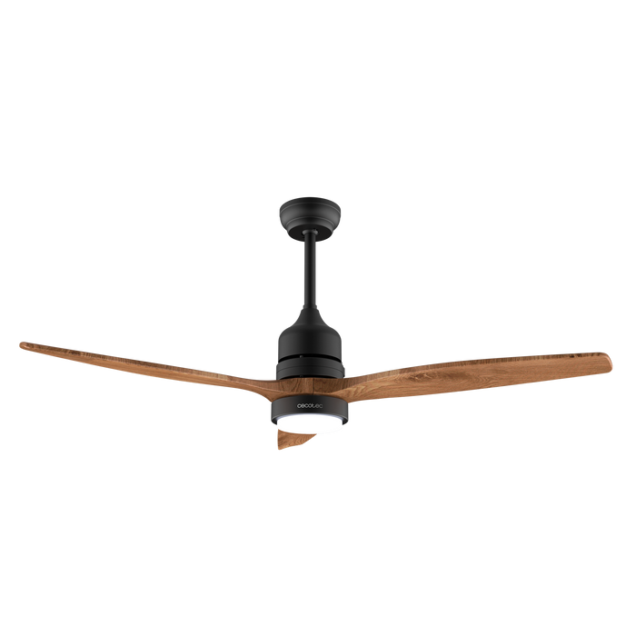Ventilator de tavan cu iluminare Cecotec EnergySilence Aero 5230 DarkWood, 40 W, diametru 132 cm, 6 viteze