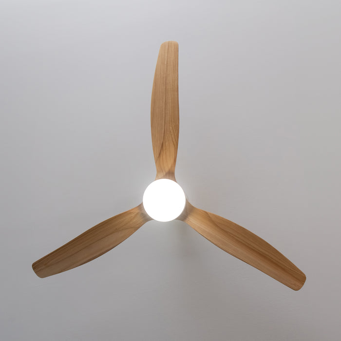 Ventilator de tavan cu lampă Cecotec EnergySilence Aero 5275 LightWood, 40 W, diametru 132 cm, 6 trepte, lampă LED 18 W