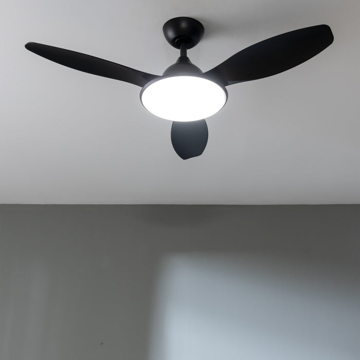 Ventilator de tavan cu lumină Cecotec EnergySilence 4800 Light Black, 40 W, LED 32 W, 6 trepte, 122 cm