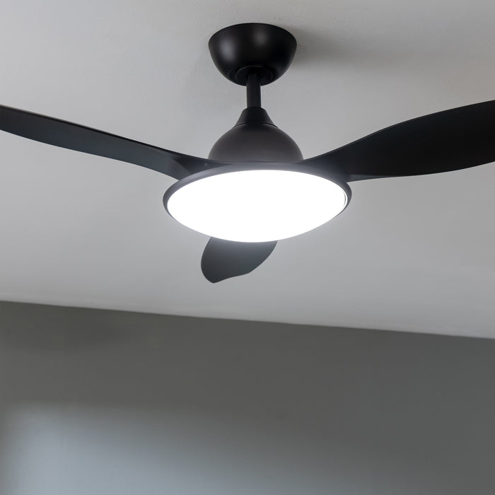 Ventilator de tavan cu lumină Cecotec EnergySilence 4800 Light Black, 40 W, LED 32 W, 6 trepte, 122 cm