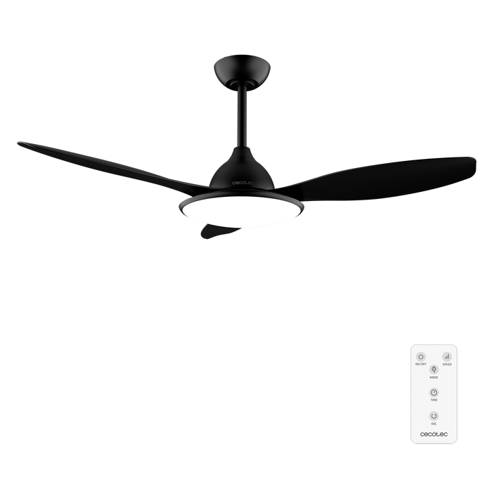 Ventilator de tavan cu lumină Cecotec EnergySilence 4800 Light Black, 40 W, LED 32 W, 6 trepte, 122 cm