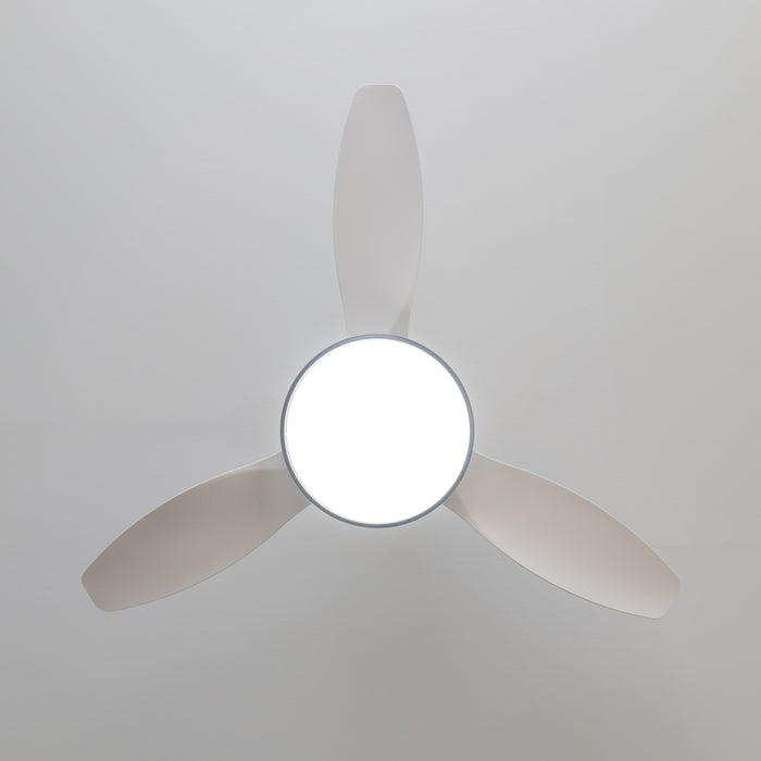 Ventilator de tavan cu iluminare Cecotec EnergySilence 4800 Light GoldWhite, 35 W, 122 cm, 6 trepte