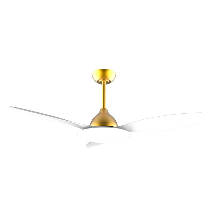 Ventilator de tavan cu iluminare Cecotec EnergySilence 4800 Light GoldWhite, 35 W, 122 cm, 6 trepte