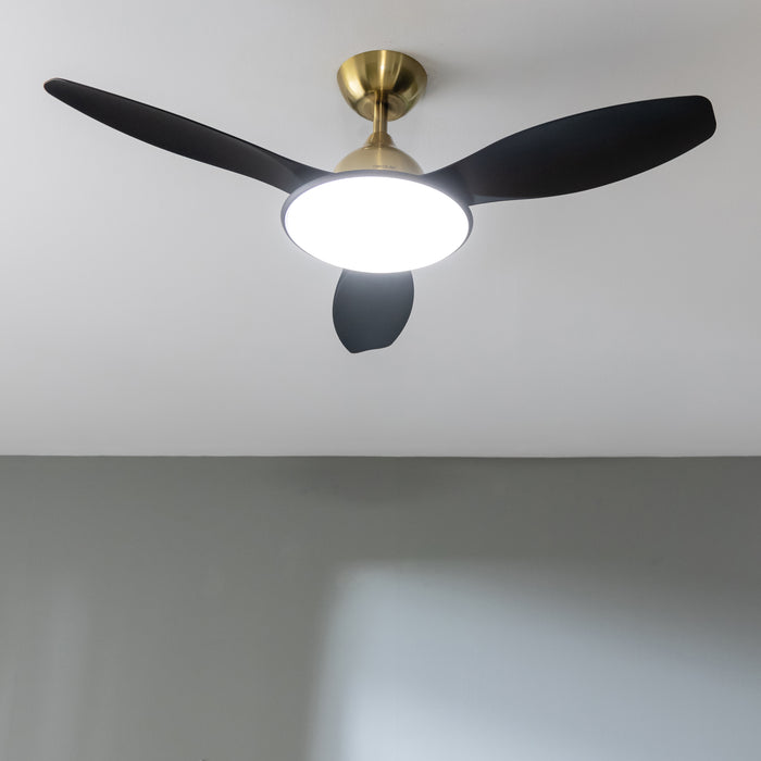 Ventilator de tavan cu iluminare Cecotec EnergySilence 4800 Light GoldBlack, 35 W, LED 36 W, 6 trepte, 122 cm