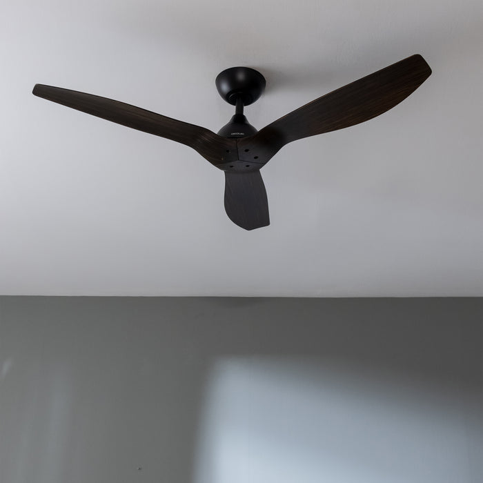 Ventilator de tavan fără lumină Cecotec EnergySilence Aero 5200 BlackWood, 35 W, diametru 132 cm, 6 trepte