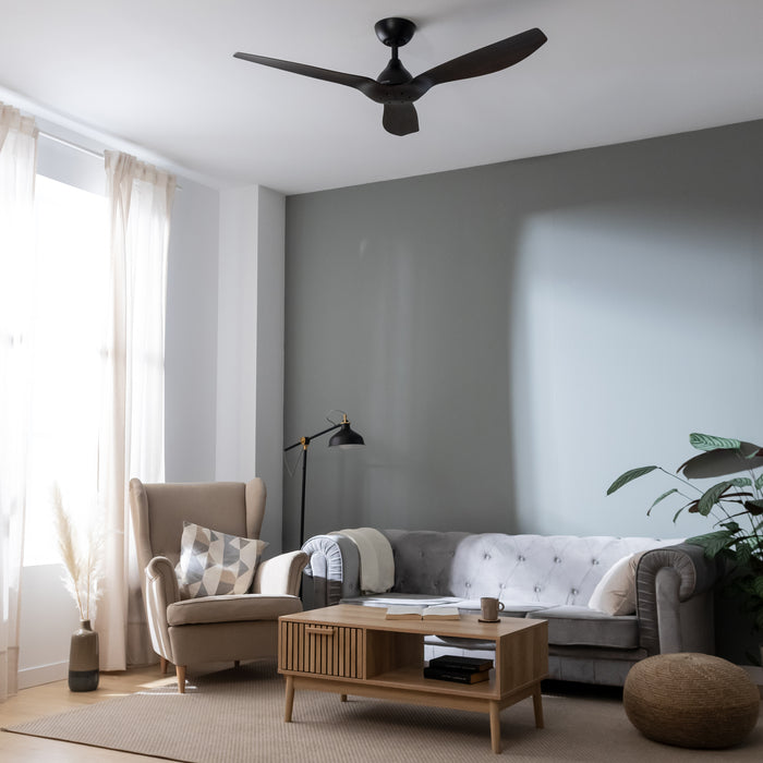 Ventilator de tavan fără lumină Cecotec EnergySilence Aero 5200 BlackWood, 35 W, diametru 132 cm, 6 trepte