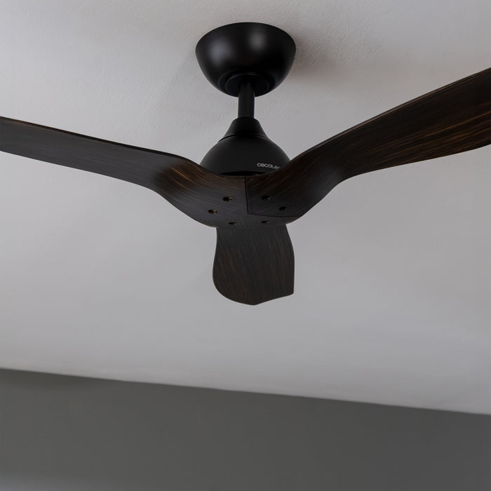 Ventilator de tavan fără lumină Cecotec EnergySilence Aero 5200 BlackWood, 35 W, diametru 132 cm, 6 trepte
