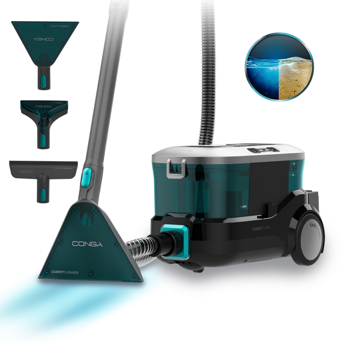 Aparat de curățat tapițerii Cecotec Conga CarpetClean 10000 EasyHome, 800 W, rezervoare de 3 l și 1,5 l, 16 kPa