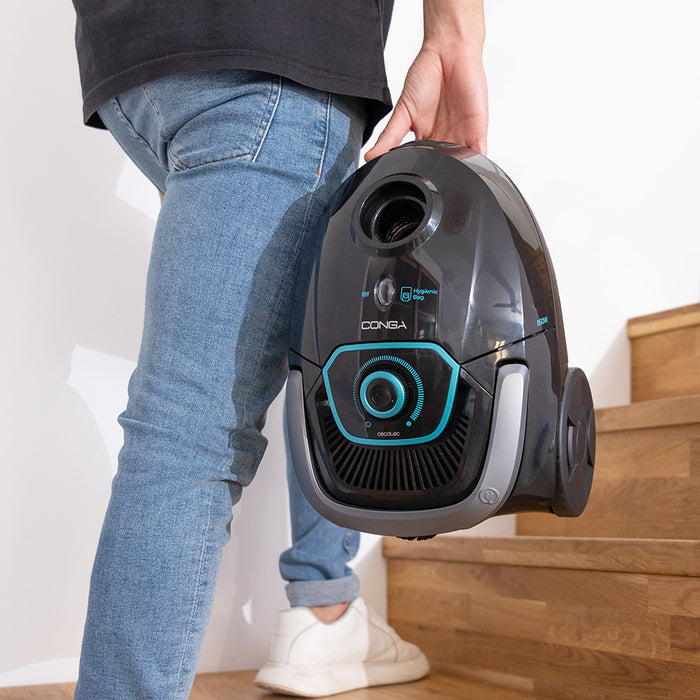 Aspirator cu sac Cecotec Conga Powerbag 2500 Compact Plus, 850 W, sac de 2,5 l, putere de aspirare 18 kPa
