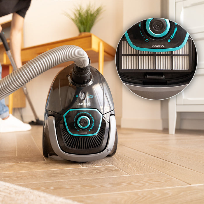 Aspirator cu sac Cecotec Conga Powerbag 2500 Compact Plus, 850 W, sac de 2,5 l, putere de aspirare 18 kPa