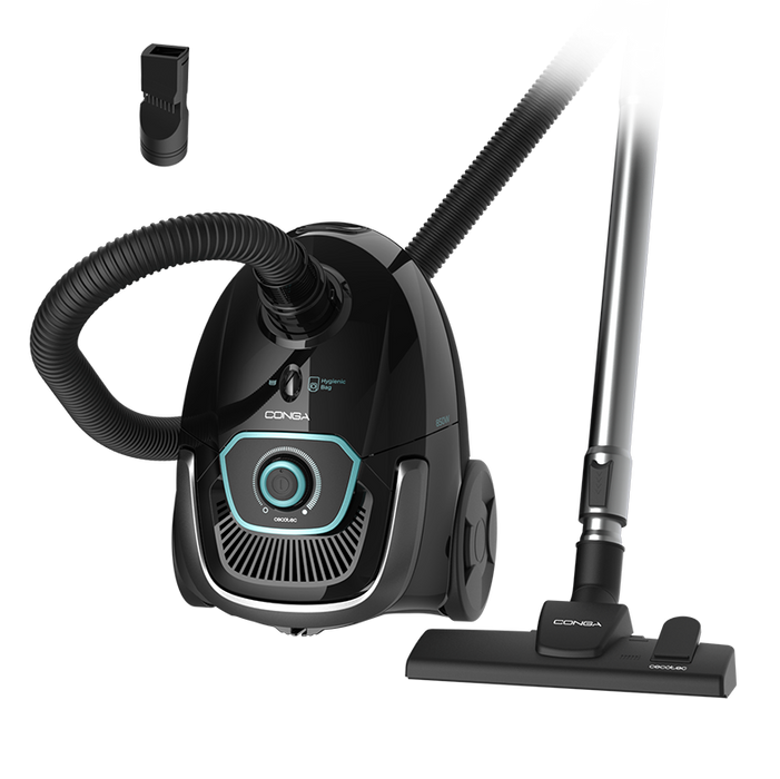 Aspirator cu sac Cecotec Conga Powerbag 2500 Compact Plus, 850 W, sac de 2,5 l, putere de aspirare 18 kPa