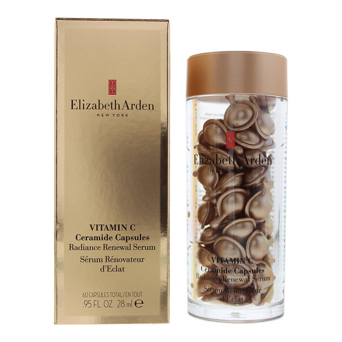 Ser facial Elizabeth Arden Vitamin C Ceramide Capsules Radiance Renewal Serum, cu vitamina C, 60 capsule, 28 ml