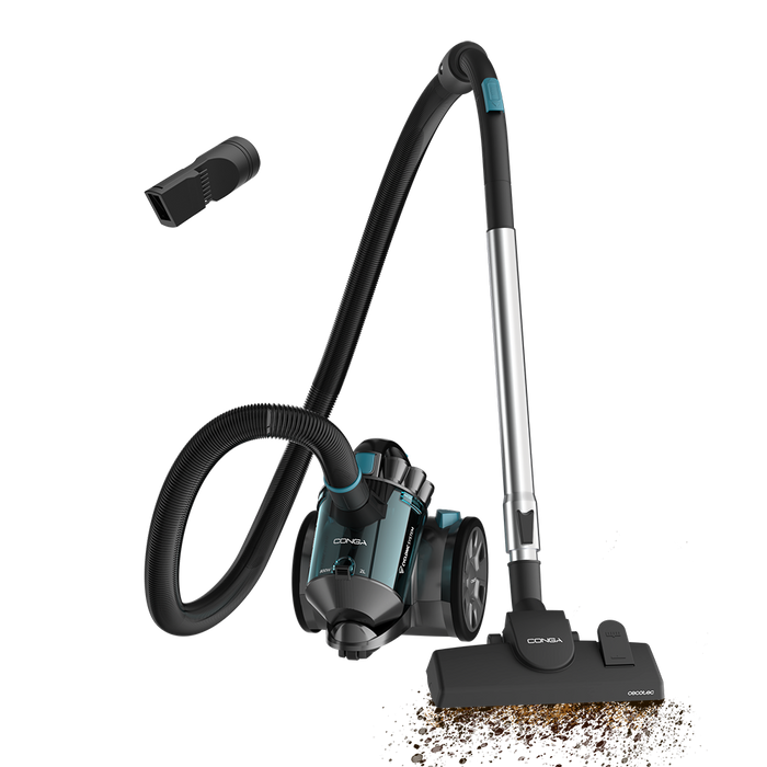 Aspirator cu recipient fără sac Cecotec Conga RockStar Cyclonic X-treme, 2 l, 800 W, rază de acțiune 6,2 m