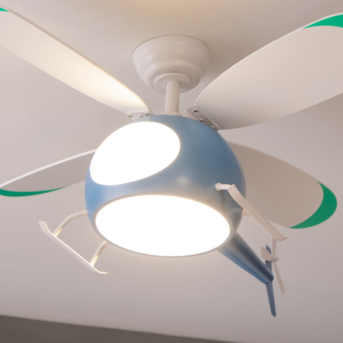 Ventilator de tavan cu lumină Cecotec EnergySilence Aero 4600 Helicopter, motor 35 W, diametru 100 cm, 6 trepte