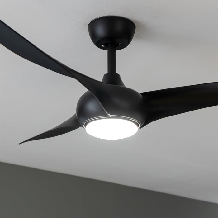 Ventilator de tavan cu iluminare Cecotec EnergySilence Aero 5295 Black, 40 W, diametru 137 cm, 6 trepte, negru