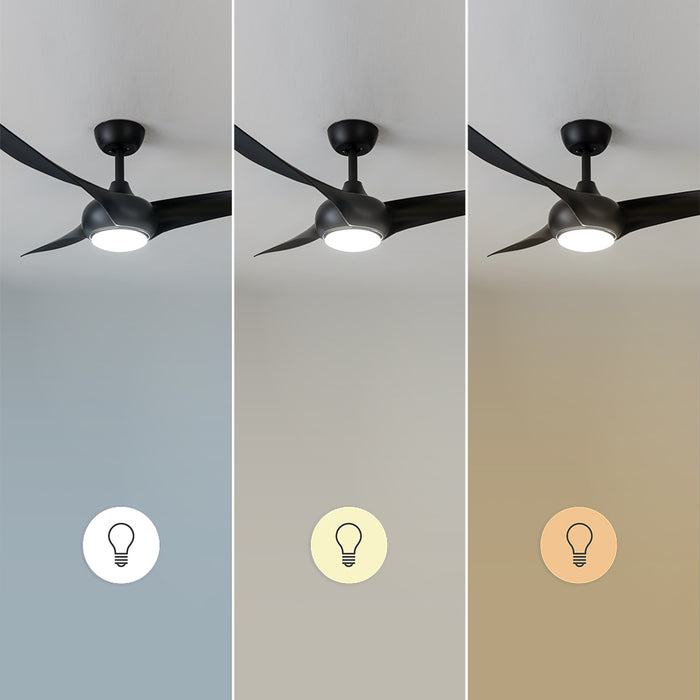 Ventilator de tavan cu iluminare Cecotec EnergySilence Aero 5295 Black, 40 W, diametru 137 cm, 6 trepte, negru