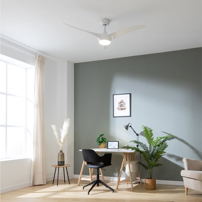 Ventilator de tavan cu iluminare Cecotec EnergySilence Aero 5295 White, 40 W, diametru 137 cm, 6 trepte, alb