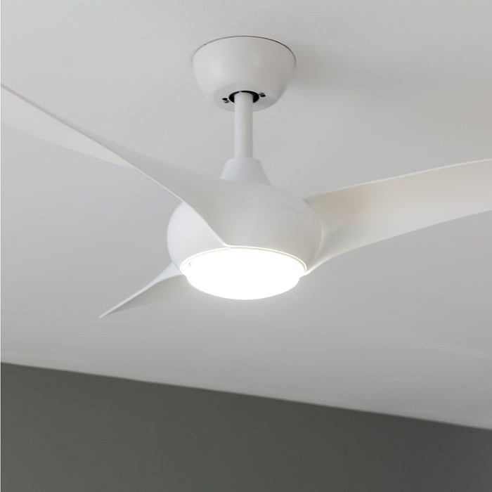 Ventilator de tavan cu iluminare Cecotec EnergySilence Aero 5295 White, 40 W, diametru 137 cm, 6 trepte, alb