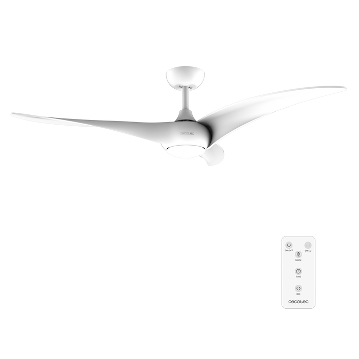 Ventilator de tavan cu iluminare Cecotec EnergySilence Aero 5295 White, 40 W, diametru 137 cm, 6 trepte, alb