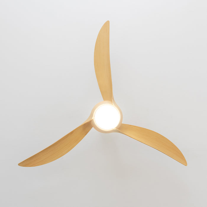 Ventilator de tavan cu iluminare Cecotec EnergySilence Aero 5295 LightWood, 40 W, diametru 137 cm, 6 trepte, LED 18 W