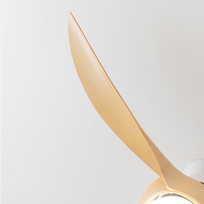 Ventilator de tavan cu iluminare Cecotec EnergySilence Aero 5295 LightWood, 40 W, diametru 137 cm, 6 trepte, LED 18 W