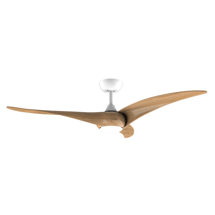 Ventilator de tavan cu iluminare Cecotec EnergySilence Aero 5295 LightWood, 40 W, diametru 137 cm, 6 trepte, LED 18 W