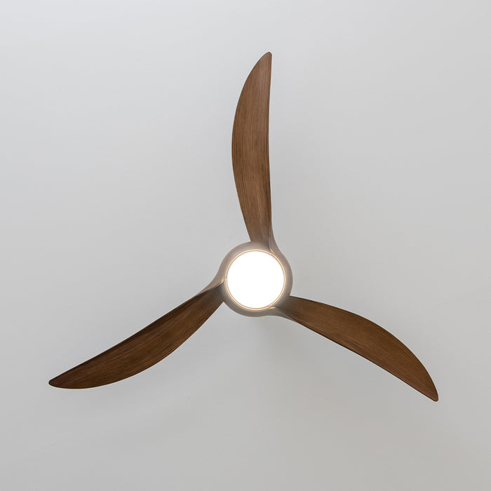 Ventilator de tavan cu iluminare Cecotec EnergySilence Aero 5295 DarkWood, 40 W, diametru 137 cm, 6 trepte, LED 18 W