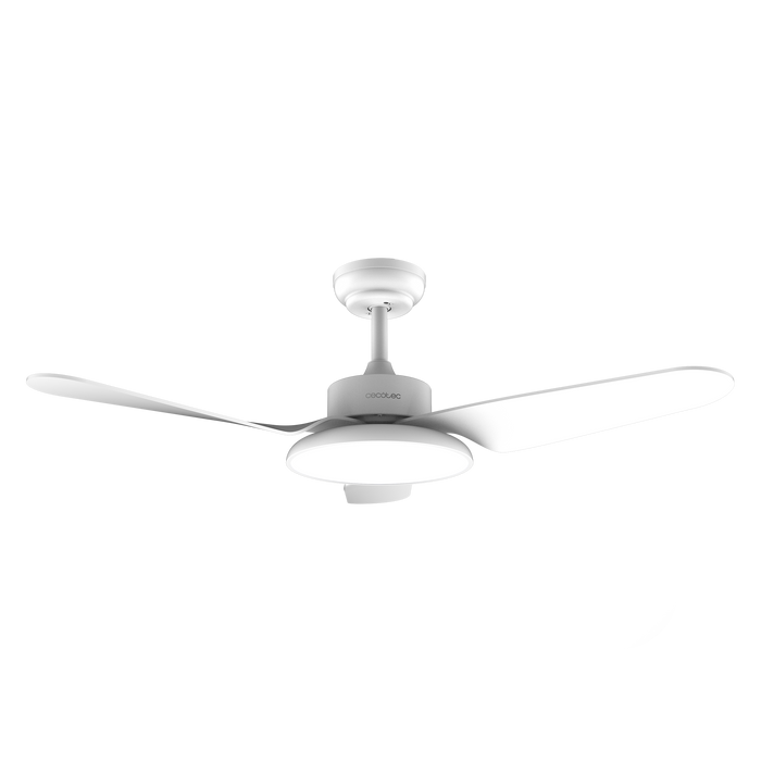 Ventilator de tavan cu lumină Cecotec EnergySilence Aero 5200 Light White, 40 W, diametru 109 cm, 6 trepte, alb