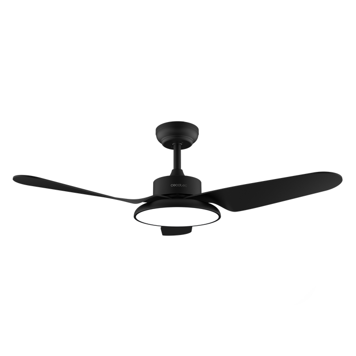 Ventilator de tavan cu iluminare Cecotec EnergySilence Aero 5200 Light Black, 40 W, diametru 109 cm, 6 trepte, negru