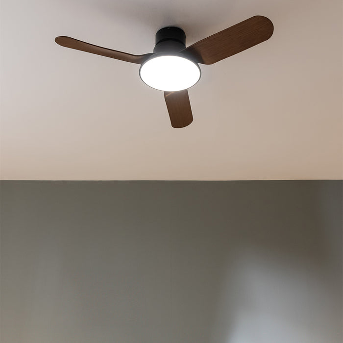 Ventilator de tavan Cecotec EnergySilence Aero 5200 Light DarkWood, 40 W, diametru 109 cm, 6 trepte, LED 22 W
