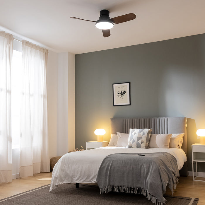 Ventilator de tavan Cecotec EnergySilence Aero 5200 Light DarkWood, 40 W, diametru 109 cm, 6 trepte, LED 22 W