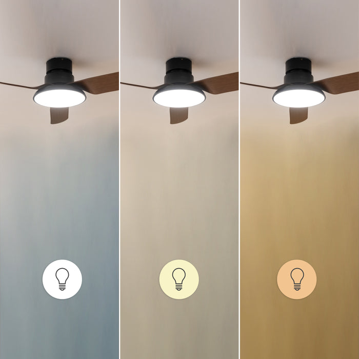 Ventilator de tavan Cecotec EnergySilence Aero 5200 Light DarkWood, 40 W, diametru 109 cm, 6 trepte, LED 22 W