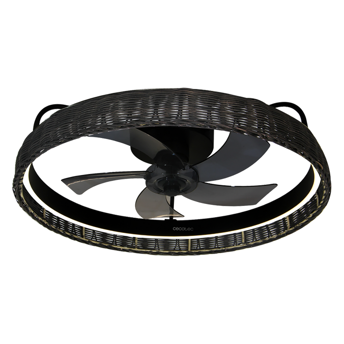 Ventilator de tavan cu lampă Cecotec EnergySilence LampAero 600 Black Design, 20 W, 6 trepte, 60 × 60 × 24 cm, negru