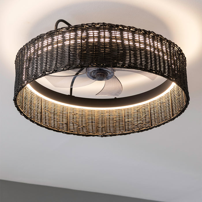Ventilator de tavan cu lampă Cecotec EnergySilence LampAero 600 Black Design, 20 W, 6 trepte, 60 × 60 × 24 cm, negru