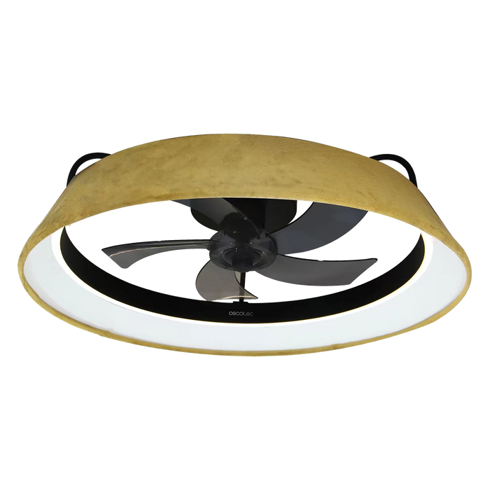 Ventilator de tavan cu iluminare Cecotec EnergySilence LampAero 600 Green Design, motor 20 W, lampă LED 40 W, 6 trepte