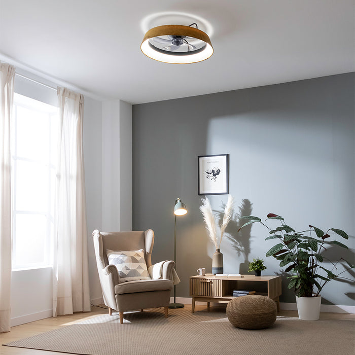 Ventilator de tavan cu iluminare Cecotec EnergySilence LampAero 600 Green Design, motor 20 W, lampă LED 40 W, 6 trepte