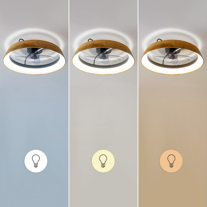 Ventilator de tavan cu iluminare Cecotec EnergySilence LampAero 600 Green Design, motor 20 W, lampă LED 40 W, 6 trepte