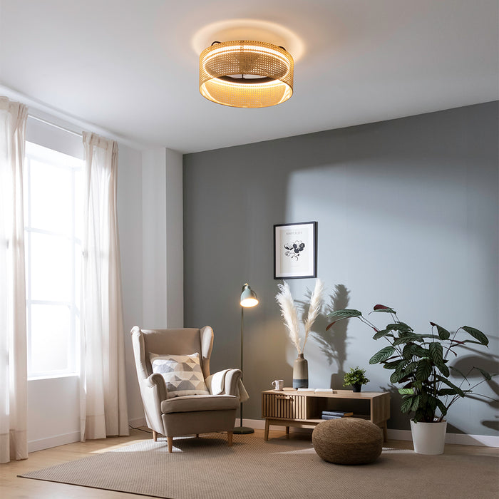 Ventilator de tavan cu lampă Cecotec EnergySilence LampAero 600 Beige Design, motor 20 W, 6 trepte, bej